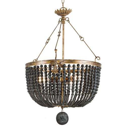 Fabian Wood Bead Chandelier